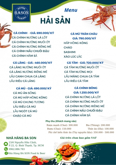 Menu HẢI SẢN 3