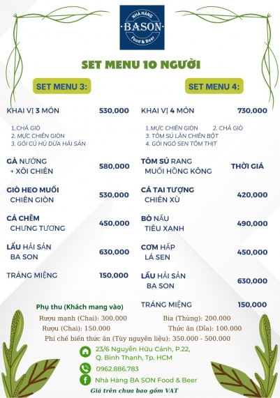 MENU SET TOÀN NĂNG 2