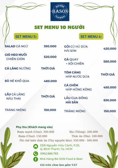 MENU SET TOÀN NĂNG 3